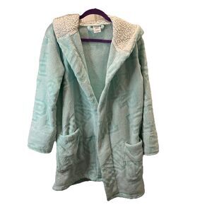 PINK Victoria's Secret VS Light Teal Green Blue Plush Bath House Robe Women XS/S